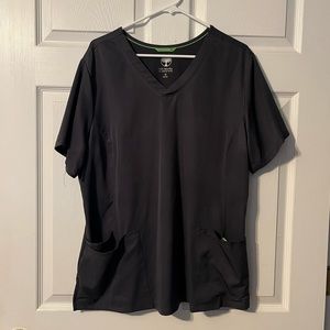 Gray Healing Hands scrub top